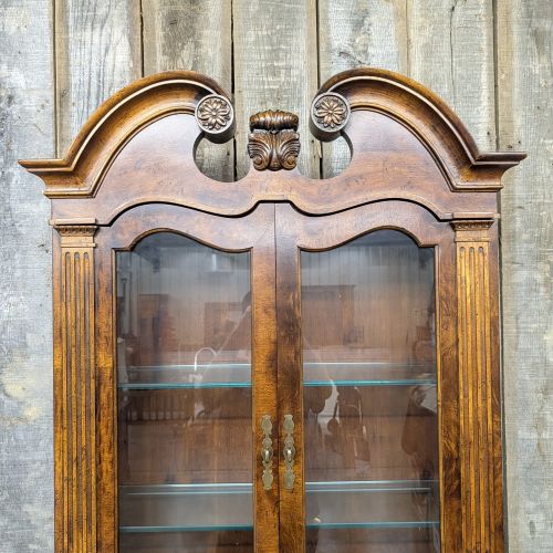 Henredon Aston Court Collection Burl Walnut Secretary Bookcase