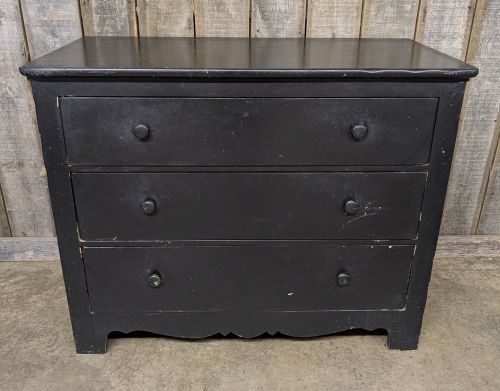 Hickory Chair Company American Digest Black Painted Three-Drawer Chest