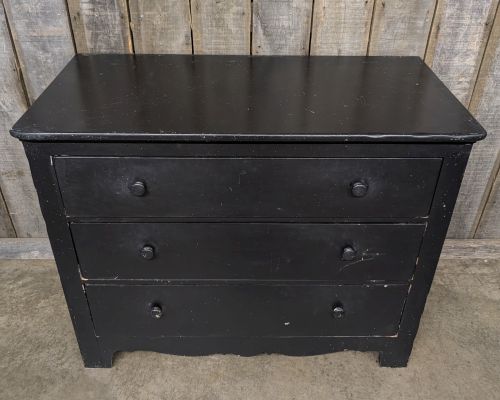 Hickory Chair Company American Digest Black Painted Three-Drawer Chest
