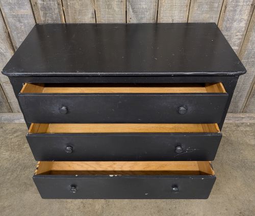 Hickory Chair Company American Digest Black Painted Three-Drawer Chest