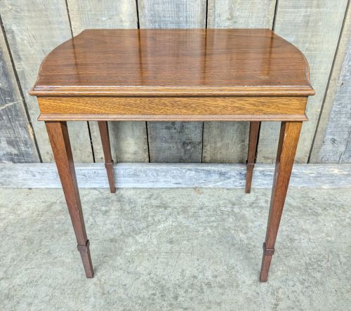 Sheraton Style Mahogany Bow Front Side Table