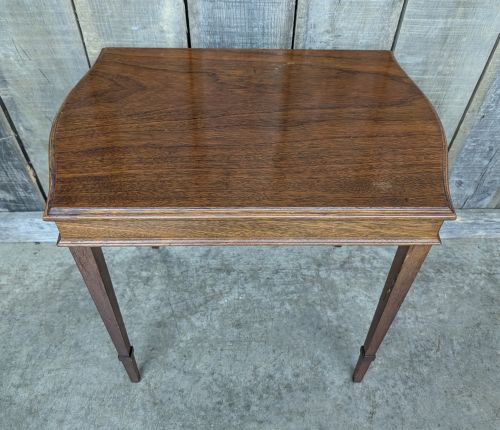 Sheraton Style Mahogany Bow Front Side Table