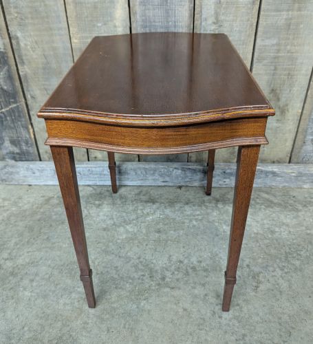 Sheraton Style Mahogany Bow Front Side Table