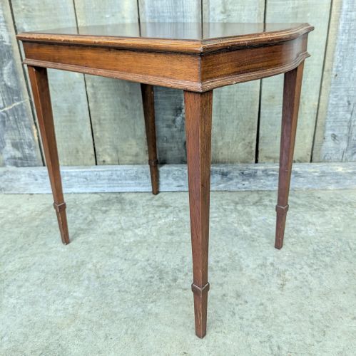 Sheraton Style Mahogany Bow Front Side Table