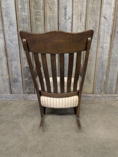 American Victorian Quartersawn Oak North Wind Face Rocking Chair