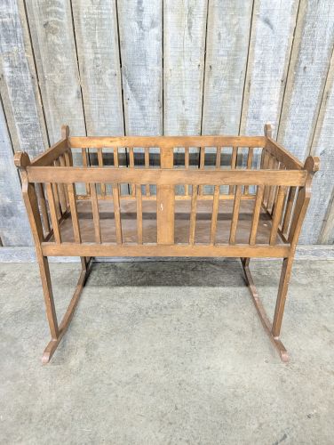 Mission Style Oak Rocking Cradle
