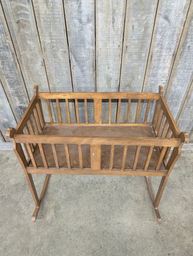 Mission Style Oak Rocking Cradle