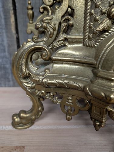 Italian Imperial Rococo Style Gilt Brass Mantel Clock with Franz Hermle Movement
