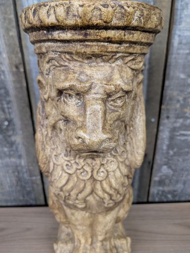 Winged Lion Saint Mark Cast Stone Column Pedestal
