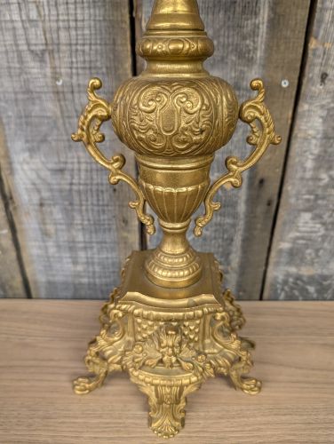 Rococo Revival Style Cast Brass Five Light Candelabra
