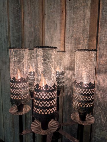 Mediterranean Spanish Revival Six Light Candelabrum Table Lamp