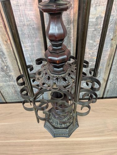Mediterranean Spanish Revival Six Light Candelabrum Table Lamp