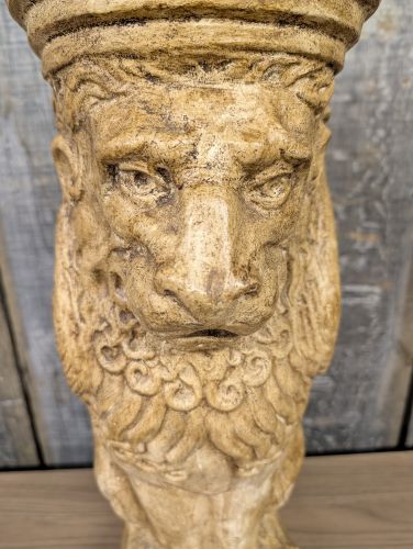 Cast Resin Winged Lion of Saint Mark Pedestal Sculpture