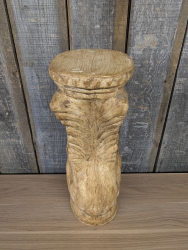 Cast Resin Winged Lion of Saint Mark Pedestal Sculpture