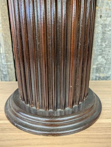 Neoclassical Style Fluted Wood Column Pedestal