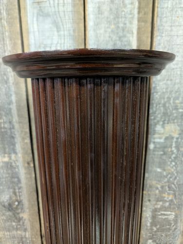 Neoclassical Style Fluted Wood Column Pedestal
