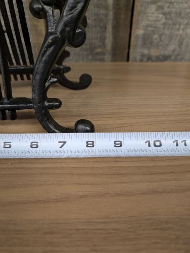 Cast Iron Lyre Form Magazine Rack