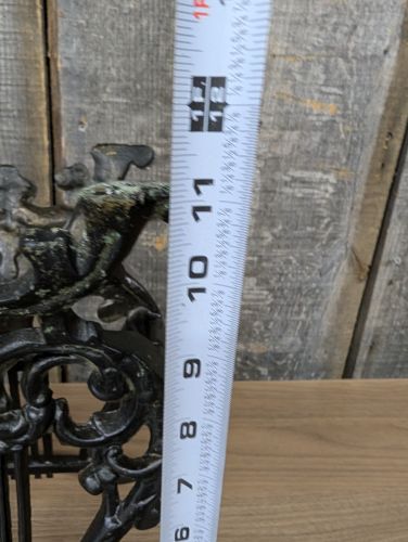 Cast Iron Lyre Form Magazine Rack