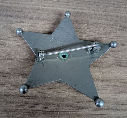 Obsolete Tri-County Security Police Number 105 Five Point Star Badge