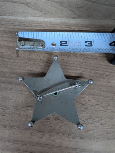 Obsolete Tri-County Security Police Number 105 Five Point Star Badge
