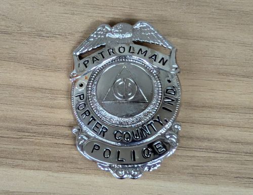 Porter County Indiana Civil Defense Patrolman Police Badge