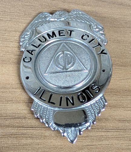 Cold War Era Calumet City Illinois Civil Defense Badge by C.H. Hanson