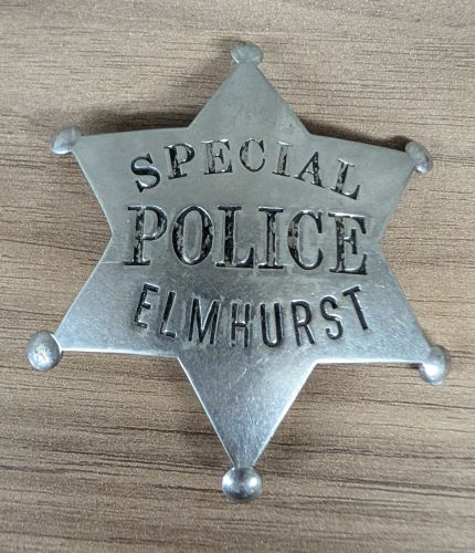 Elmhurst Illinois Special Police Die-Stamped Star Badge