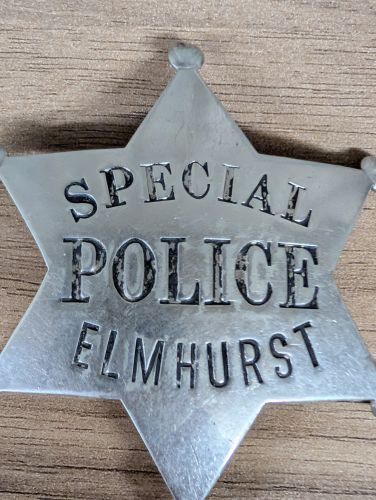 Elmhurst Illinois Special Police Die-Stamped Star Badge