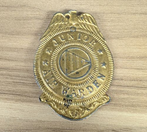 US WWII Civilian Defense Junior Air Warden Badge