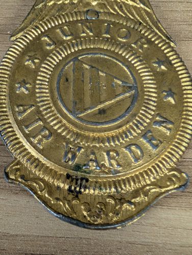 US WWII Civilian Defense Junior Air Warden Badge
