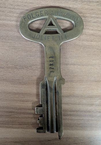 Folger Adam Company Cast Brass Prison Key Joliet Illinois
