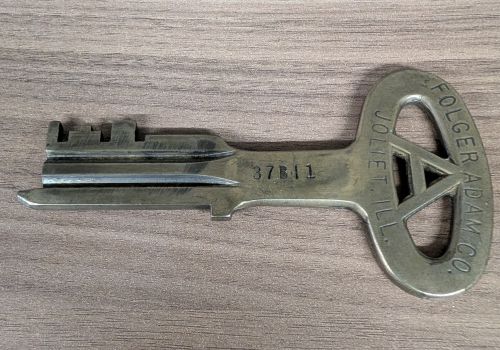 Folger Adam Company Cast Brass Prison Key Joliet Illinois