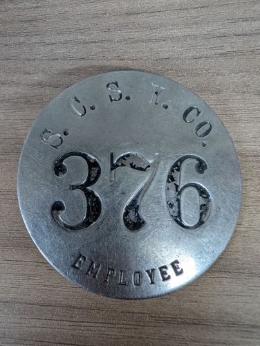 Sioux City Stock Yards Company Metal Employee Identification Badge Number 376