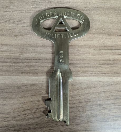 Vintage Folger Adam Co. Joliet, Illinois Prison Key 205A
