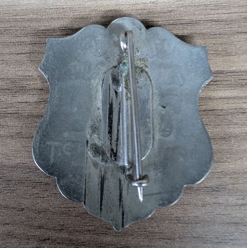 WWII City of Boston Police Department Air Raid Warden Badge Number 7114