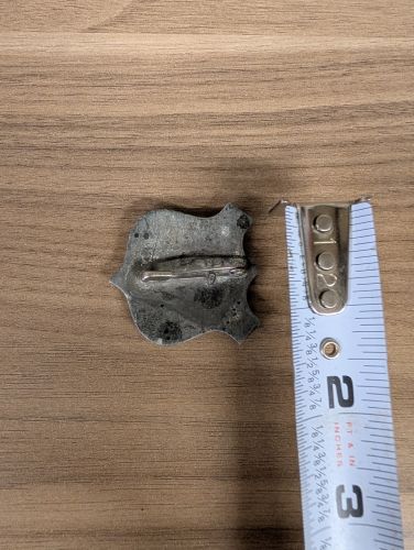 WWII US Civilian Defense Air Raid Warden Identification Badge Dedham Massachusetts
