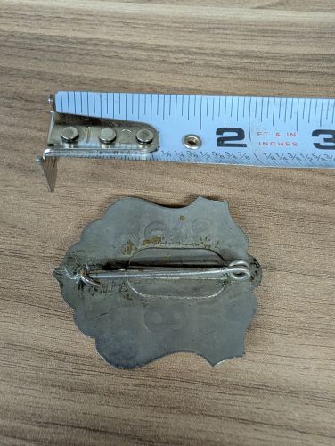 WWII Scovill City of Boston Police Department Air Raid Warden Badge Number 8715