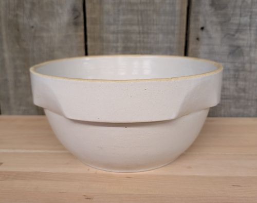 Antique Yellowware Shoulder Rim Mixing Bowl