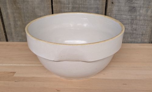 Antique Yellowware Shoulder Rim Mixing Bowl