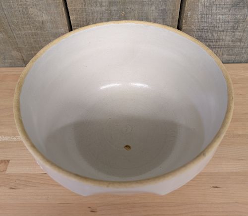 Antique Yellowware Shoulder Rim Mixing Bowl