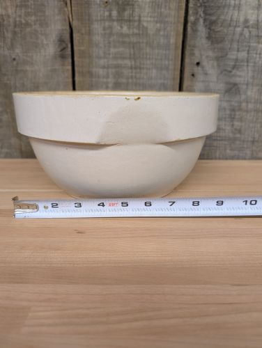 Antique Yellowware Shoulder Rim Mixing Bowl