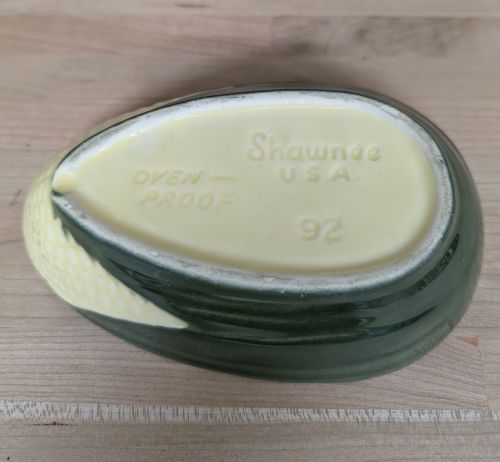 Two Shawnee Corn King Pottery Tableware Items