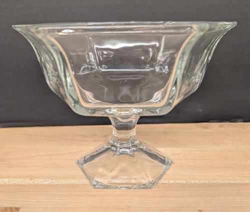 Two American Vintage Molded Glass Footed Compotes