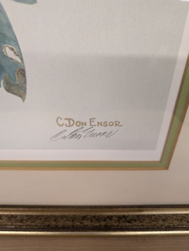 C. Don Ensor Signed Limited Edition Rhododendron Offset Lithograph