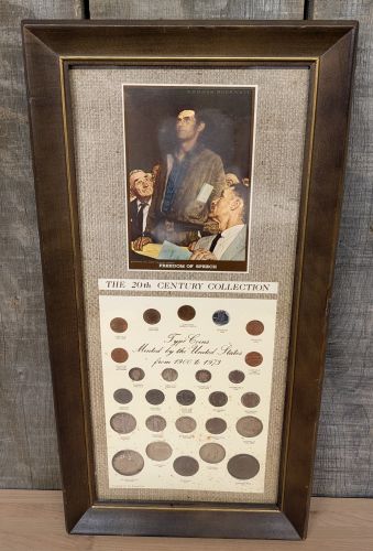 Kennedy Mint US 20th Century Type Coin Collection with Norman Rockwell Print
