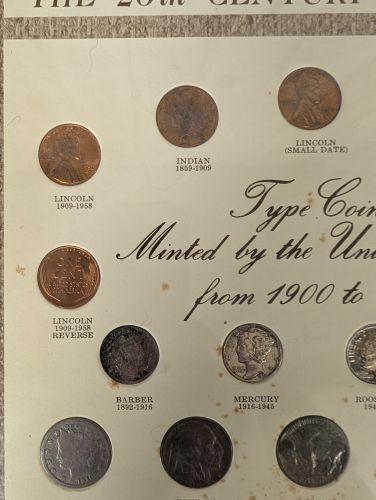 Kennedy Mint US 20th Century Type Coin Collection with Norman Rockwell Print