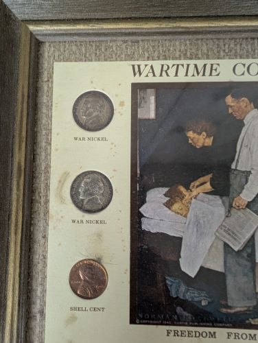 US Wartime Coinage Freedom From Fear Framed Set by The Kennedy Mint