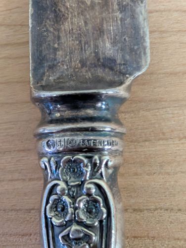 Set of Six Gorham Buttercup Pattern Sterling Silver Handled Knives