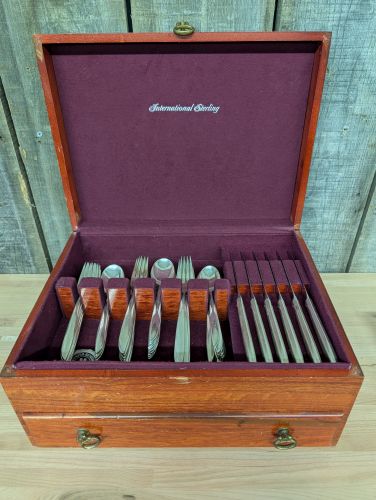 International Silver Company Northern Lights Sterling Silver Flatware Service for Twelve