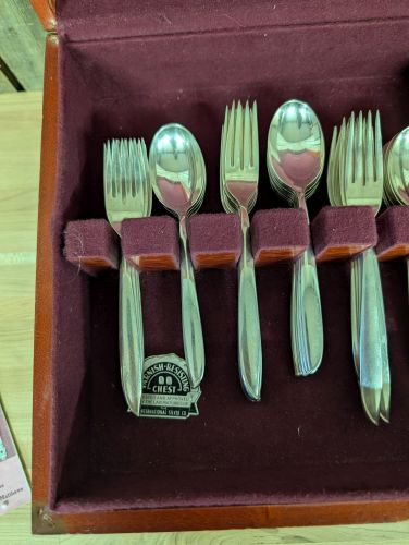International Silver Company Northern Lights Sterling Silver Flatware Service for Twelve